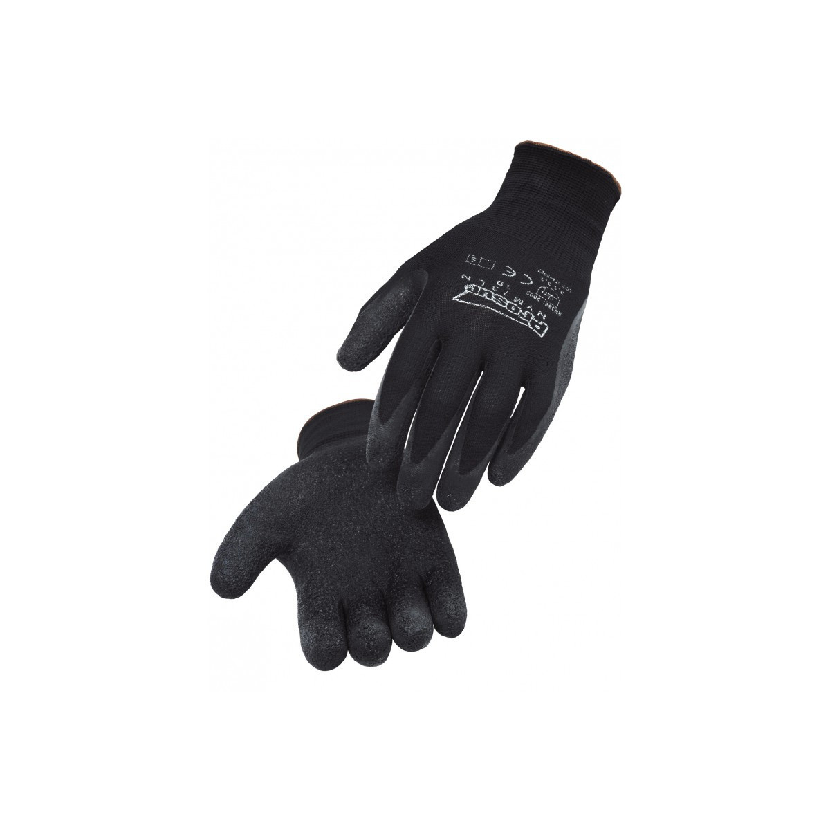 gants de manutention latex noirs