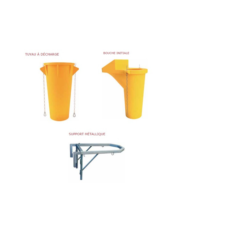 Kit 9 goulottes + support + goulotte avec bouche inititale - DACAME