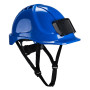 casque de chantier endurance bleu avec porte badge portwest
